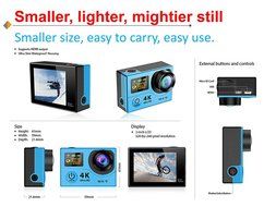 Boblov H3 Dual Screen Ultra HD 4K Sports Action Camera 1080P Waterproof Underwater Camcorder 170&deg; Wide Angle 12MP... N4
