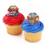 Bakery Crafts - 24 Cupcake Topper Rings, Transformers Officially Licensed