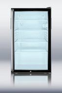 Summit SCR500BLBI7SHADA: Commercially listed ADA Compliant 20&quot; wide glass door all-refrigerator for built-in use... N4