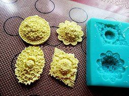 AnyanaRetro 4 brooch flower sugar cake mold silicone sugar cake mold