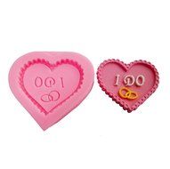 Yunko Yes I Do Heart Shape Silicone Fondant Cake Decorating Tools Chocolate Candy Sugar Mold