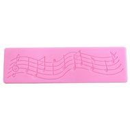 Yingwei Pink Music Note Ribbon Cutter Silicone Cake Decoration Tool