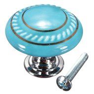 KINGSO 10pcs Retro Style Round Ceramic Door Knob Cabinet Drawer Cupboard White N10