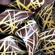 Chocolate Transfer Sheet: Abstract Design Gold. 2 sheets