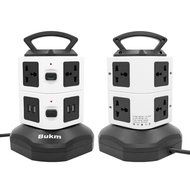 Power Strip Surge Protector, Bukm Smart 6-Outlet with 4-USB Surge Protection Power Socket 110-250V Worldwide Voltage... N16