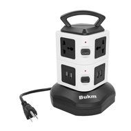 Power Strip Surge Protector, Bukm Smart 6-Outlet with 4-USB Surge Protection Power Socket 110-250V Worldwide Voltage... N17