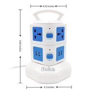 Power Strip Surge Protector, Bukm Smart 6-Outlet with 4-USB Surge Protection Power Socket 110-250V Worldwide Voltage... N21