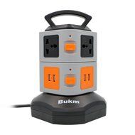 Power Strip Surge Protector, Bukm Smart 6-Outlet with 4-USB Surge Protection Power Socket 110-250V Worldwide Voltage... N22