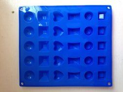 HOSL 30-Cavity Silicone Chocolate, Candy and Gummy Mold (Blue)