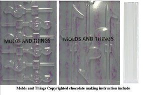 Music Note Lollies Chocolate Molds With Candy Making Instruction