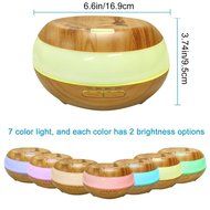 YTE 300ml Aroma Essential Oil Wood Grain Ultrasonic Cool Mist Humidifier N9