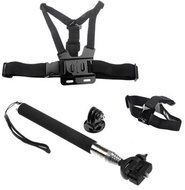RioRand Chest Harness Strap + Head Strap + Monopod Tripod Mount for GoPro Hero 3+ 3 2 1