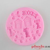 Anyana Dog House Bone Silicone Fondant Mold Cake Decorating Pastry Gum Pastry Tool Kitchen Tool Sugar Paste Baking...