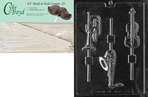 Cybrtrayd J090 Musical Instruments Lolly Jobs Chocolate Candy Mold