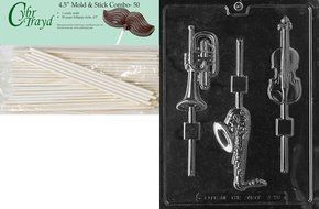 Cybrtrayd J090 Musical Instruments Lolly Jobs Chocolate Candy Mold N2