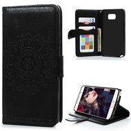 Note 5 Case,Samsung Galaxy Note 5 Case - Wallet Slim Fit Folio Stand 3D Basso-relievo PU Leather Flip Case with... N43