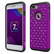 iPhone 7 Plus Case, [5.5 Inch] by HLCT, Soft Interior Silicone Bumper &amp; Hard Shell Solid PC Back, Shock-Absorption... N12