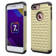 iPhone 7 Plus Case, [5.5 Inch] by HLCT, Soft Interior Silicone Bumper &amp; Hard Shell Solid PC Back, Shock-Absorption... N14