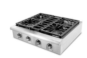 Thorkitchen HRT3003U 30" Pro-Style Gas Rangetop with 4 Sealed Burners, Stainless Steel N3