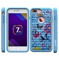 iPhone 7 Plus Case, [5.5 Inch] by HLCT, Soft Interior Silicone Bumper &amp; Hard Shell Solid PC Back, Shock-Absorption... N15