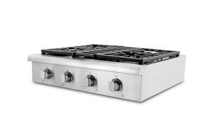 Thorkitchen HRT3003U 30" Pro-Style Gas Rangetop with 4 Sealed Burners, Stainless Steel N4