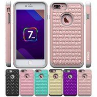 iPhone 7 Plus Case, [5.5 Inch] by HLCT, Soft Interior Silicone Bumper &amp; Hard Shell Solid PC Back, Shock-Absorption... N17