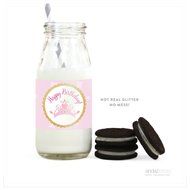 Andaz Press Sparkle Princess Birthday Collection, Happy Birthday Water Bottle Labels, 20-Pack N3
