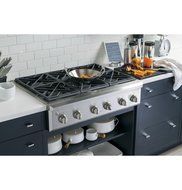 GE CGU366SEHSS Cafe 36" Black Gas Sealed Burner Cooktop N7