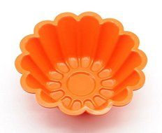 Astra Gourmet Silicone Flower Reusable Brioche Pan Mold, Nonstick 9 1/2 By 3 Inch(Orange)
