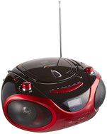 Axess PB2703-RD Portable MP3/CD Boombox with AM/FM Stereo, USB, SD, MMC and AUX Inputs (Red) N3
