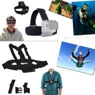 Xtech&reg; PROFESSIONAL Accessory kit for GoPro HERO 2 Hero2 Includes: a Head Strap Mount, Chest Strap Mount, Hand... N4