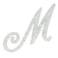 Rhinestone Alphabet Monogram Stickers Letter Initial Wedding Favor Invitation(Letter N) N4