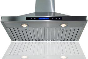 AKDY 30" Convertible Wall Mount Stainless Steel Ductless/Ventless Range Hood with Remote N5