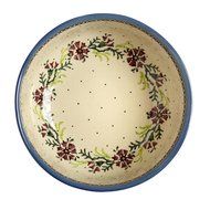 Ceramika Wiza Genuine Polish Pottery Watercolor Flowers Mixing Bowl, 8-Inch