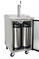 Kegco Commercial Grade Homebrew Kegerator Four Faucet Ball Lock Keg Dispenser Black N40