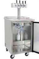 Kegco Commercial Grade Homebrew Kegerator Four Faucet Ball Lock Keg Dispenser Black N41