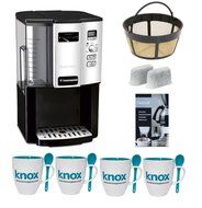 Cuisinart DCC3000 12-cup Programmable Coffeemaker + Gold Tone Basket Coffee Filter + 4 pcs 16 oz. Stoneware Coffee...