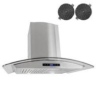 30" 760 CFM Ductless Wall Mount Range Hood in Silver