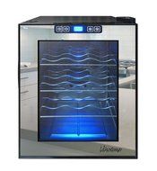 Vinotemp VNTVT-28TSBM 28-Bottle Mirrored Thermoelectric Wine Cooler N4