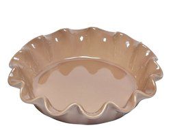 Emile Henry Ruffled Pie Dish - 10.5"/1.25 qt, Burgundy N2
