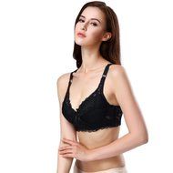 PHOTNO Women Push Up Deep V Ultrathin Underwire Padded Lace Brassiere Bra Big Size N4