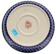 Polish Pottery Dish Pie Plate 10" From Zaklady Ceramiczne Boleslawiec #879-1085a Classic Pattern, Height: 1.8"...