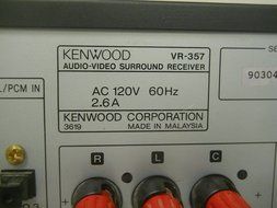 Kenwood VR-357 Dolby Digital Receiver (Discontinued by Manufacturer) N2