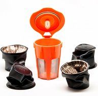 Coco K Cupz (3 Pack) &ndash; Reusable &amp; Refillable &ndash; LARGE 5 Cup Brew Carafe K-Cups Tea/Coffee Pod Filters &ndash; Fits Keurig...