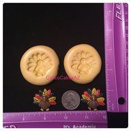 Thanksgiving Turkey 2 Fondant Mold Set Chocolate Candy Gumpaste Soap Resin Clay