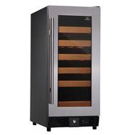 KingsBottle PRO Series 25 Bottle Single Zone Wine Cooler, Black N17