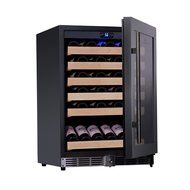 KingsBottle PRO Series 25 Bottle Single Zone Wine Cooler, Black N19