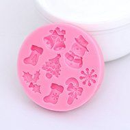 1pc Silicone Cake Mould Christmas Cup Snow Flake Sugarcraft Tool
