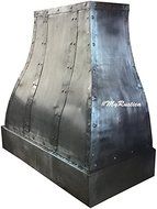 Zinc Stove Hood Wall Mount (natural smooth, 48") N3