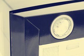 Eureka 30" European Style Glass Black Island Mount Range Vent Hood N6